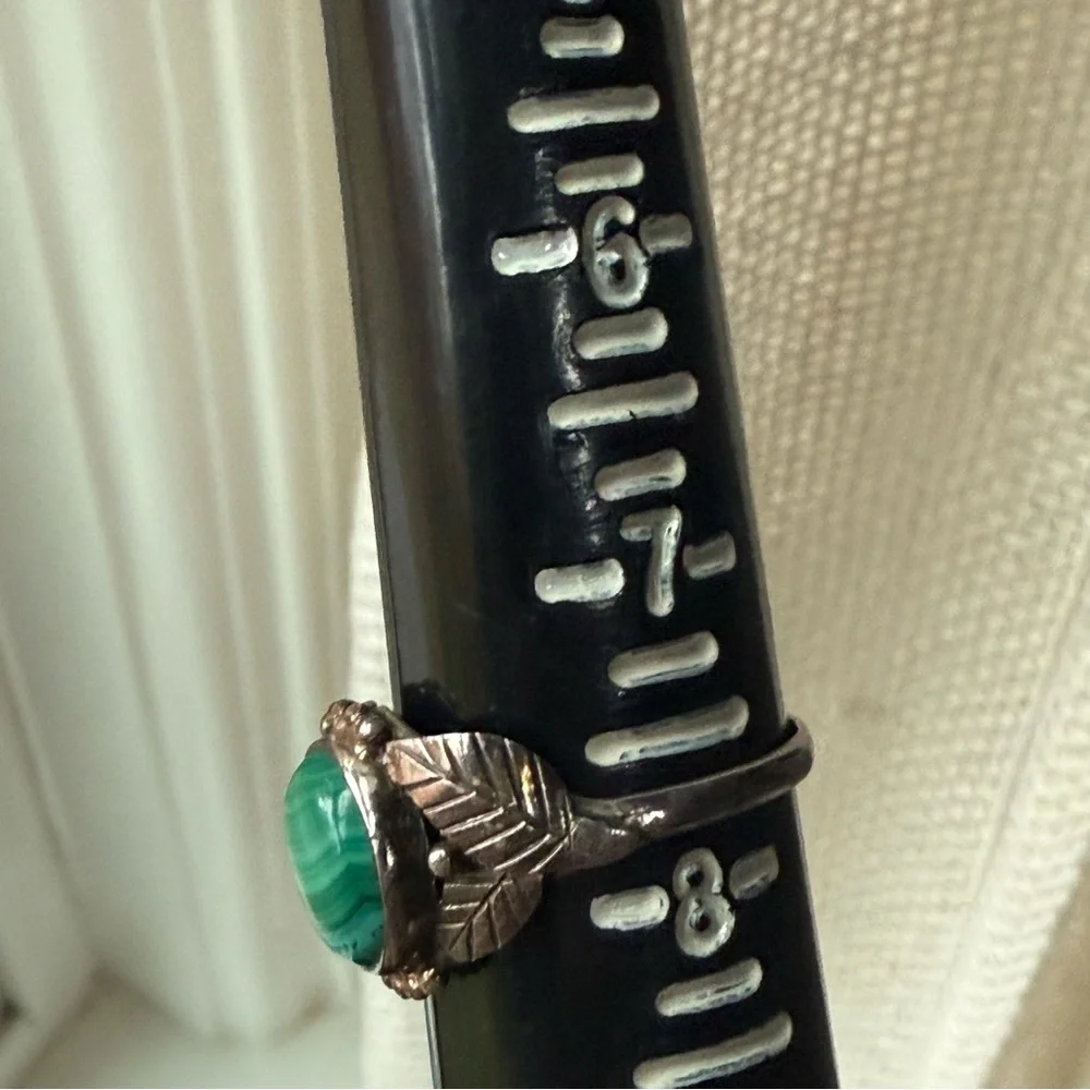 Sterling malachite ring - Picture 6 of 11